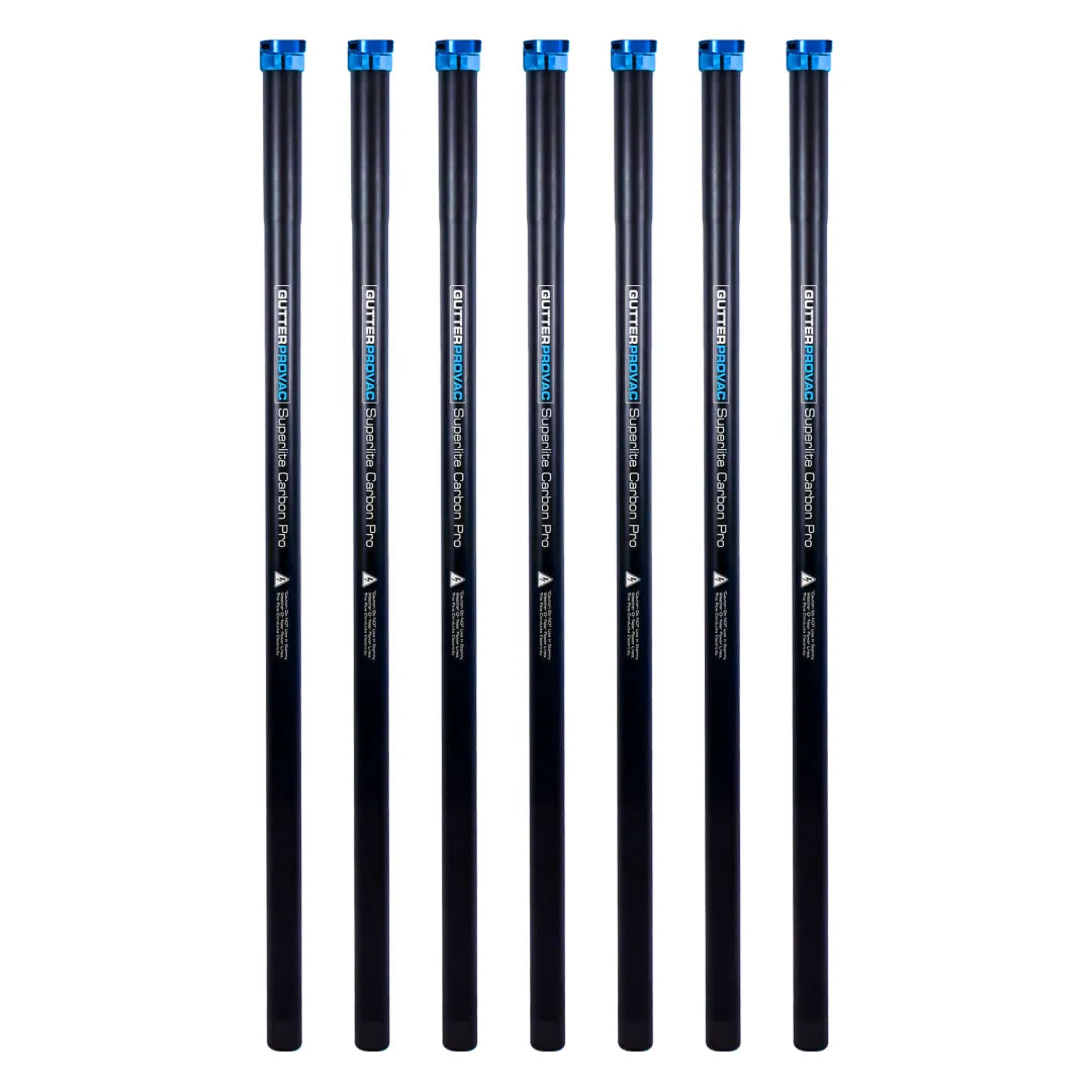 28ft Carbon Fiber Clamping Gutter Cleaning Pole Kit