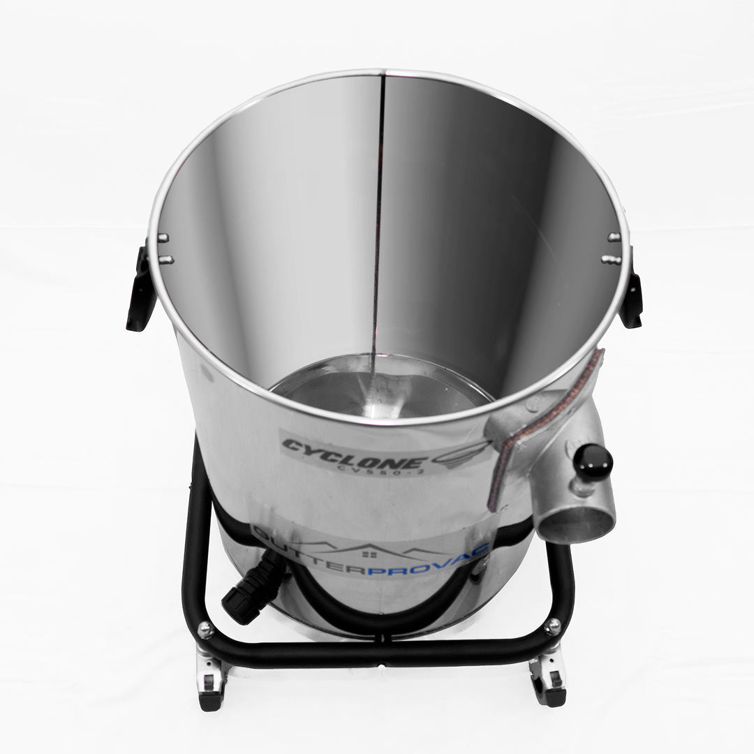 13 Gallon Cyclone 2200W Residential Stainless Steel Gutter Vacuum (Inc. 28ft Carbon Clamping Pole Kit & Bag)