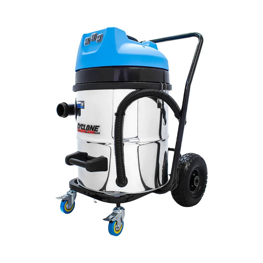 16 Gallon Cyclone Classic Pro 3600W Stainless Steel Commercial Gutter Vacuum System (Inc. 40ft Aluminum Pole Kit & Bag)