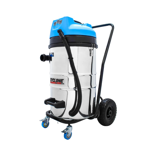 20 Gallon Cyclone Classic Pro 3600W Stainless Steel Commercial Gutter Vacuum System (Inc. 40ft Aluminum Pole Kit, Bag & Camera)