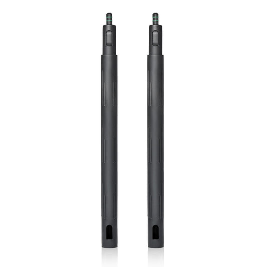 Front view of the 2 Piece black extension pipe for Aqua Pro Steamer.