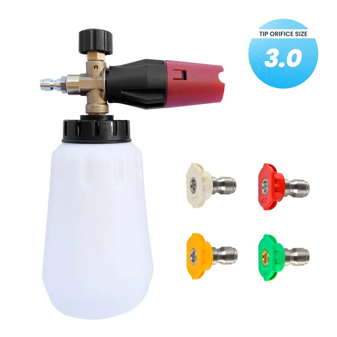Snow Foam Bottle and 4 Nozzle Tips Set