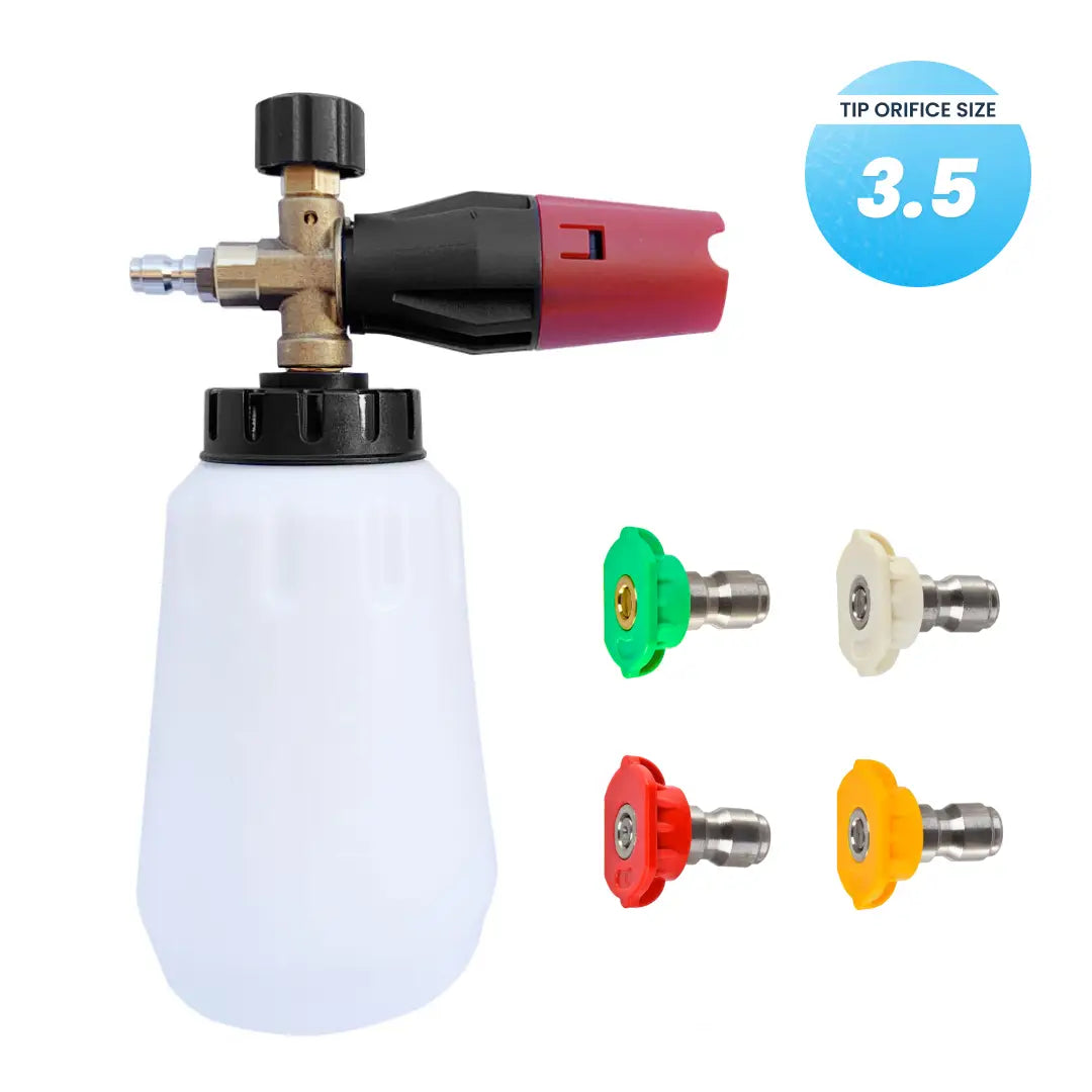 Snow Foam Bottle and 4 Nozzle Tips Set