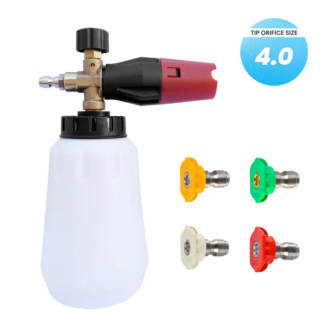 Snow Foam Bottle and 4 Nozzle Tips Set