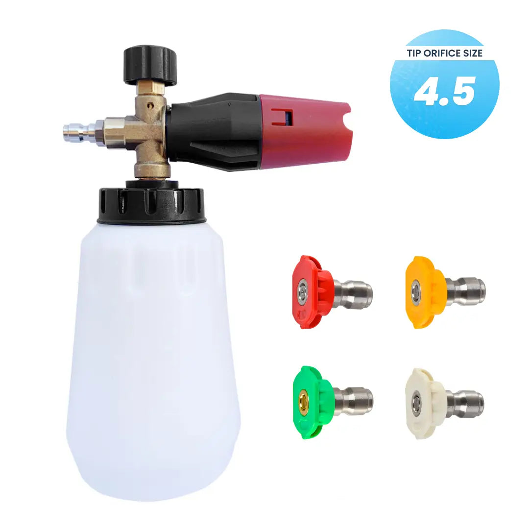Snow Foam Bottle and 4 Nozzle Tips Set