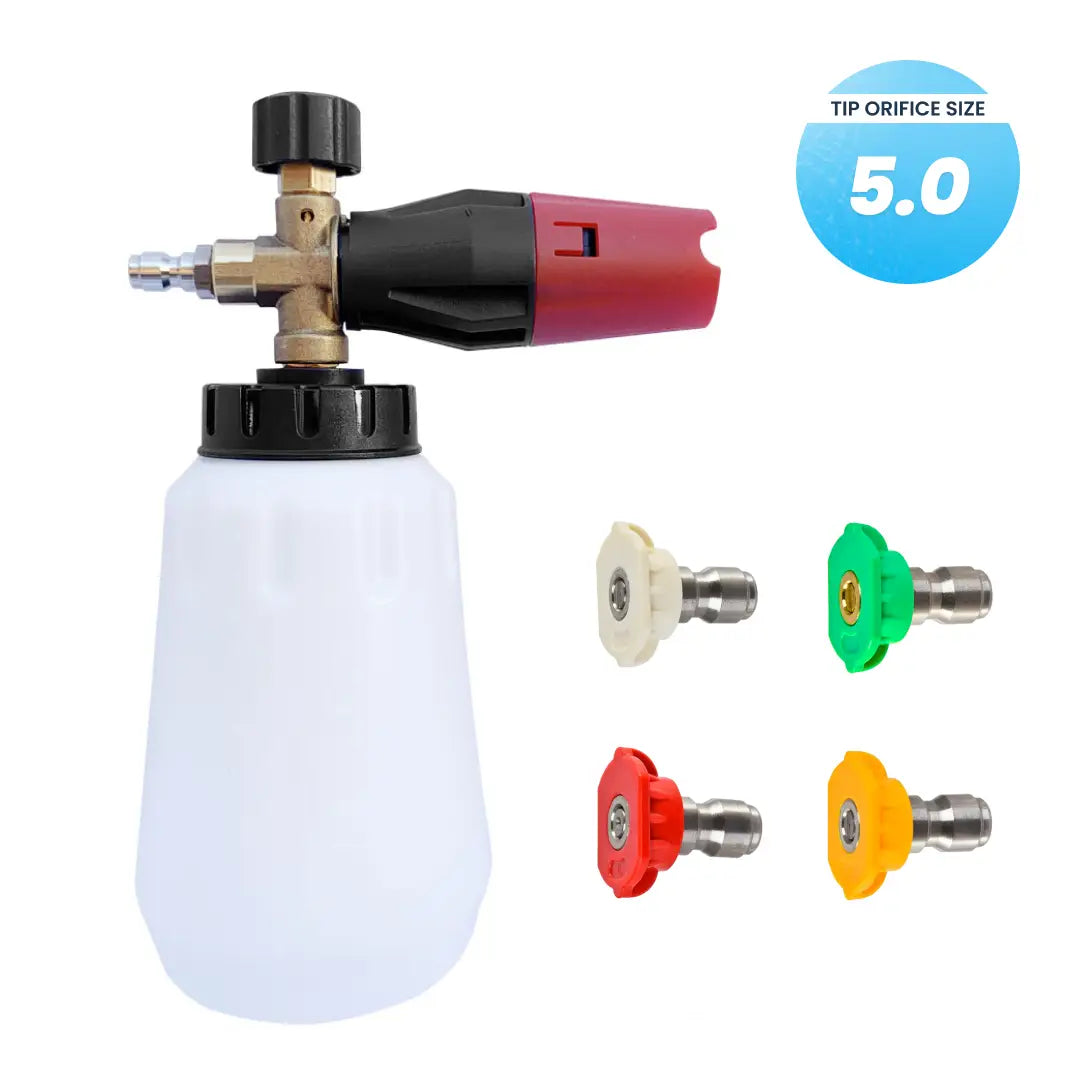 Snow Foam Bottle and 4 Nozzle Tips Set