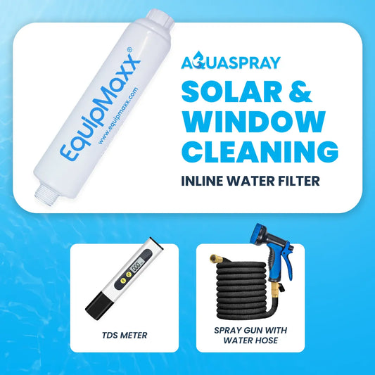 Deionized Inline Filter with TDS Meter, Hose and Adjustable Sprayer