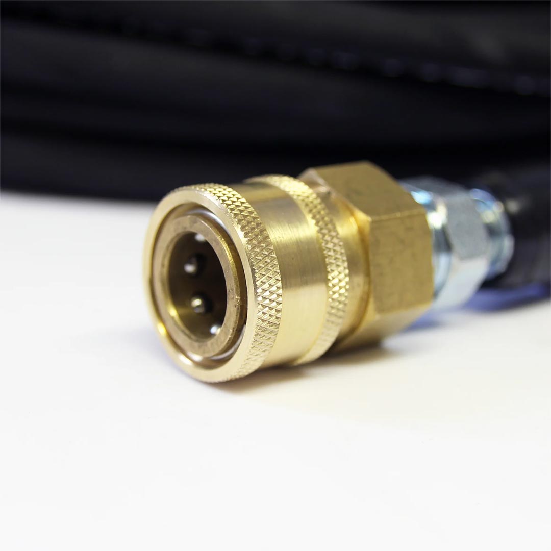 50 Feet High Pressure Hose, 3000 psi, 3/8 inch Male and Female Quick Connect, Single Braid