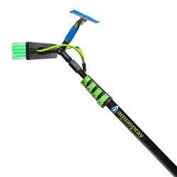 AquaSpray 24 Foot Waterfed Pole w/ Brush, Squeegee and Hose Adapter