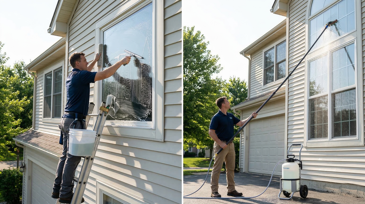 Traditional vs. Water-Fed Pole Window Cleaning: What Really Works Best