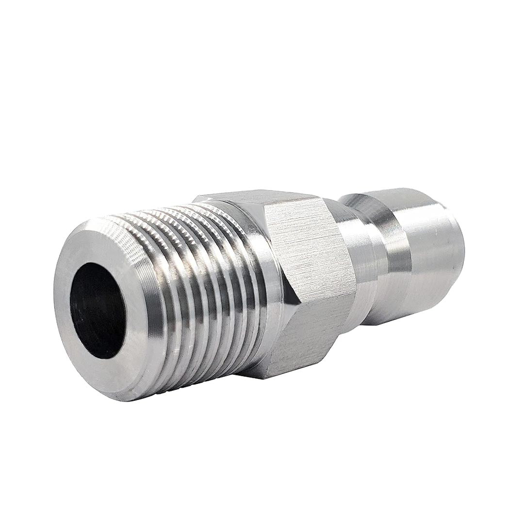 Gallery image 2 for 1/4" Male NPT Screw Thread to Quick Connector 1/4" Male for adding accessories to your pressure washer