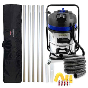20ft (2 Story) Gutter Vacuum Cleaning System, 16 Gallon Classic Cyclone Vacuum, 25ft Hose, Inspection Camera and Bag (Bundle Discount)
