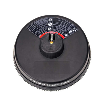 18" 3700 PSI Steel Deck Surface Cleaner 1/4" Quick Connector for gas or electric pressure washers