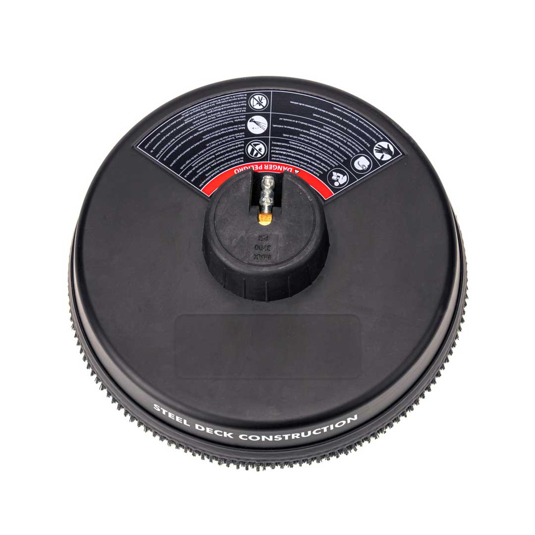 Gallery image 1 for 18" 3700 PSI Steel Deck Surface Cleaner 1/4" Quick Connector for gas or electric pressure washers