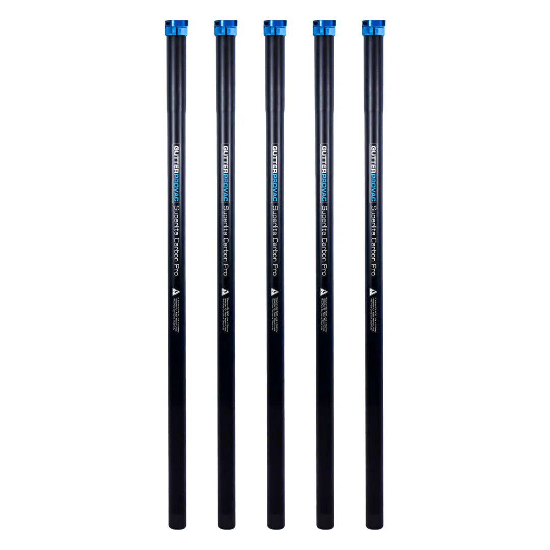 20 Gallon Cyclone II 3600W Polypropylene Gutter Vacuum with 28 Foot Carbon Clamping Poles and Bag