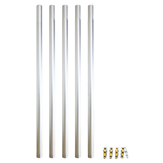 GRADE A 20 Foot Aluminum Gutter Cleaning Poles and Clamps