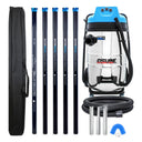 Cyclone Classic Pro 20 gallon commercial gutter vacuum kit with five carbon poles, one Kevlar® insulated bottom pole, bag, hose, nozzles and U-bend