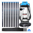 Cyclone Classic Pro 20 gallon commercial gutter vacuum kit with ten carbon poles, one Kevlar® insulated bottom pole, bag, hose, nozzles and U-bend