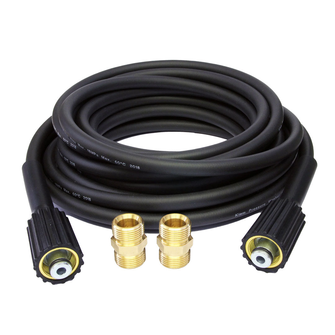 Gallery image 2 for 25 Foot (1/4") High Pressure Hose - M22 - Replacement / Extension with coupling to extend