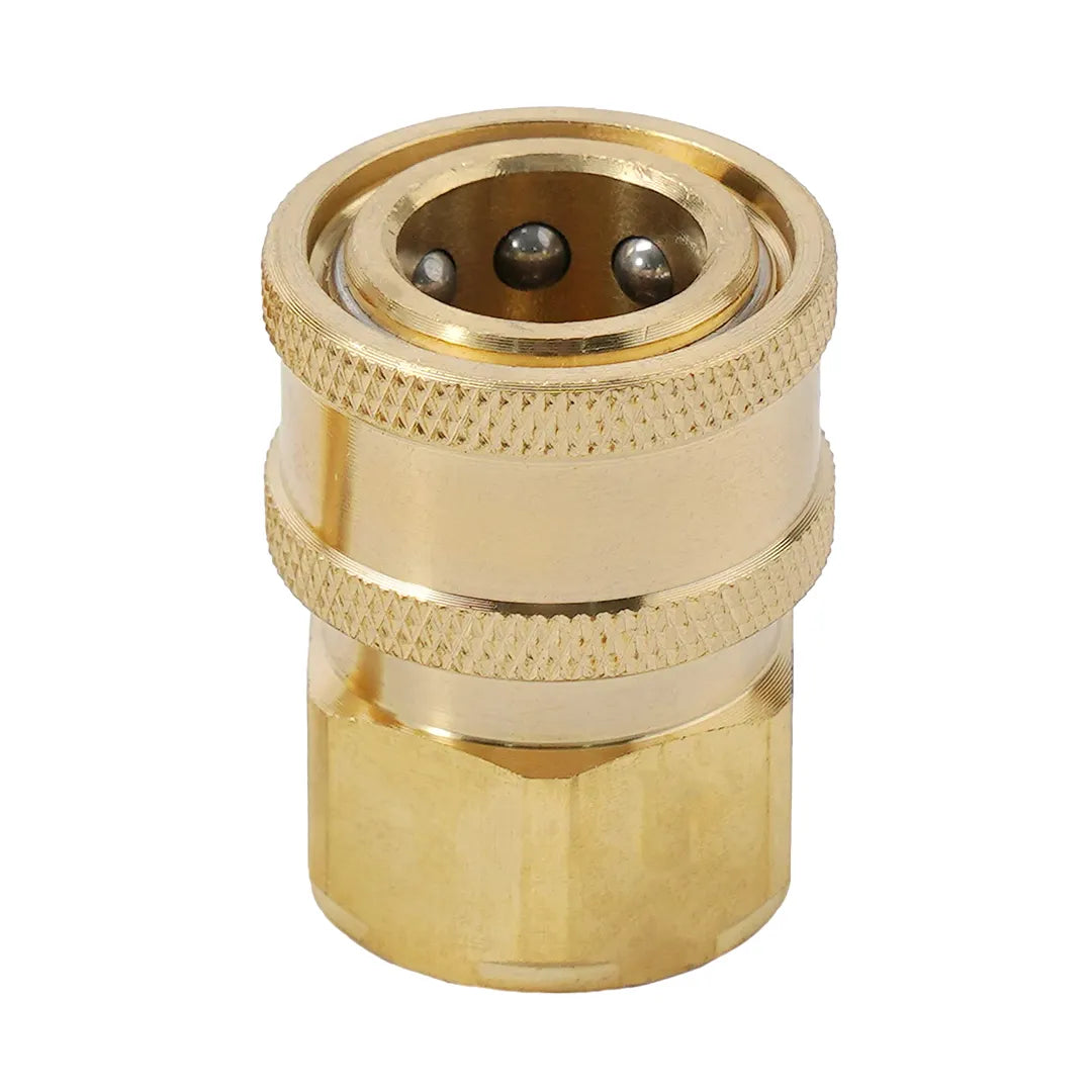 Gallery image 3 for 3/8 inch Pressure Washer Coupler, Brass Fitting Female Quick Connector 3/8 inch female Thread