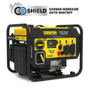 Champion 5500W RV ready open frame inverter generator, yellow and black unit with CO Shield® badge and 4000 running watts