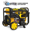 Champion 9200W portable generator, yellow and black wheeled unit with CO Shield® badge and 11500 starting watts