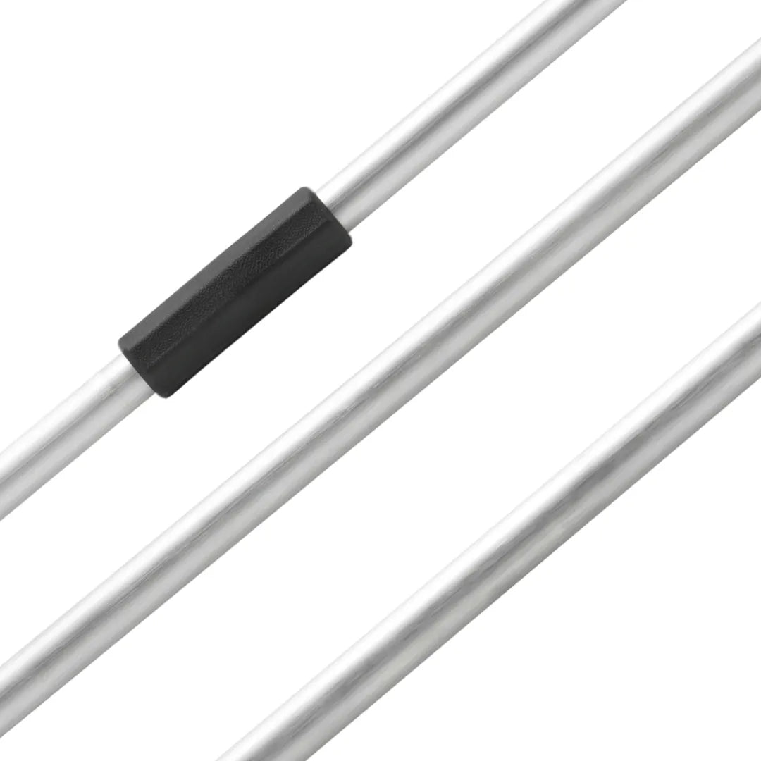 Pressure Washer 9 Foot Extension Wand - Gutters, Windows & Siding, three parallel silver sections with a black grip centered on the upper wand