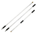 Pressure Washer 9 Foot Extension Wand - Gutters, Windows & Siding, three silver wand sections with black grips and brass fittings