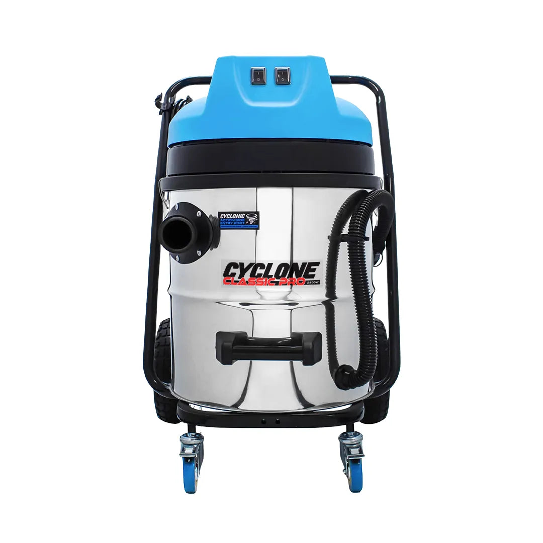 Gallery image 3 for Cyclone Classic Pro 16 Gallon 2200W Dual Motor 120V Stainless Steel Residential Gutter Vacuum
