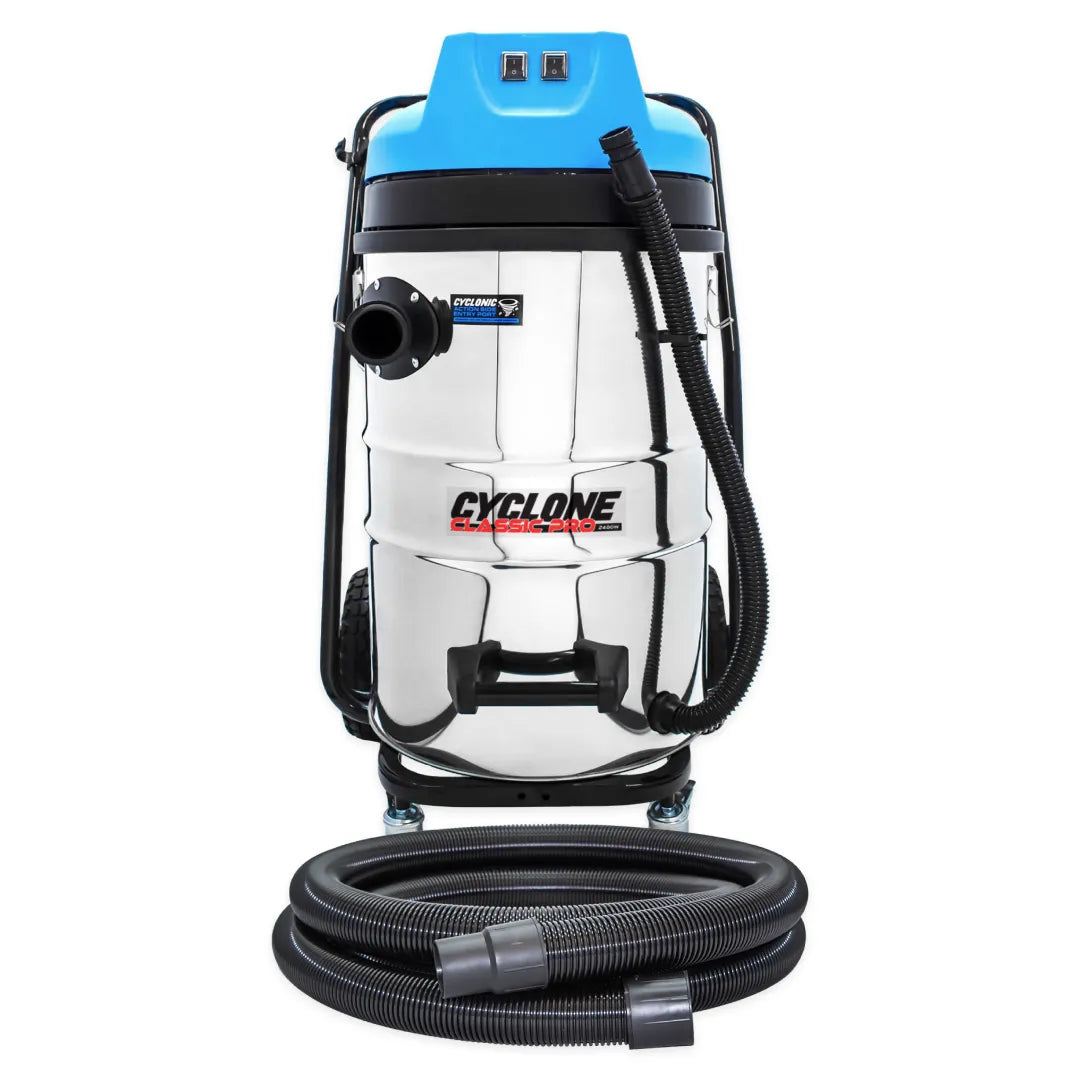 Gallery image 1 for Cyclone Classic Pro 20 Gallon 2200W Dual Motor 120V Stainless Steel Residential Gutter Vacuum