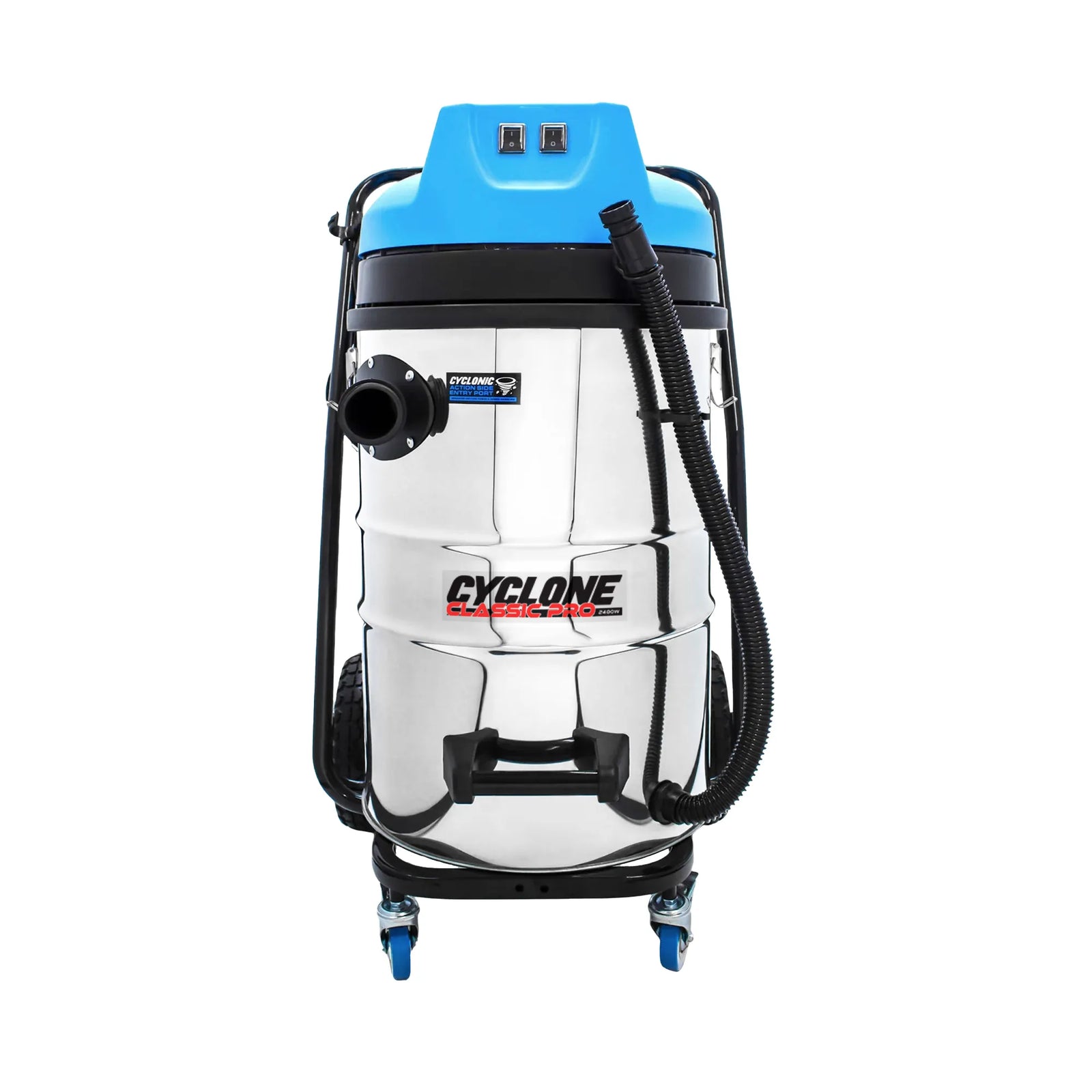 Gallery image 3 for Cyclone Classic Pro 20 Gallon 2200W Dual Motor 120V Stainless Steel Residential Gutter Vacuum