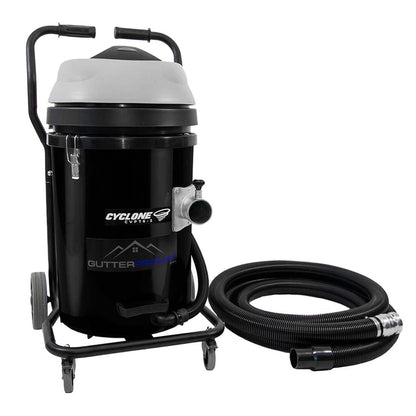 20 Gallon Cyclone 2400W Polypropylene Domestic Gutter Vacuum with 28 Foot Aluminum Gutter Poles, and Bag
