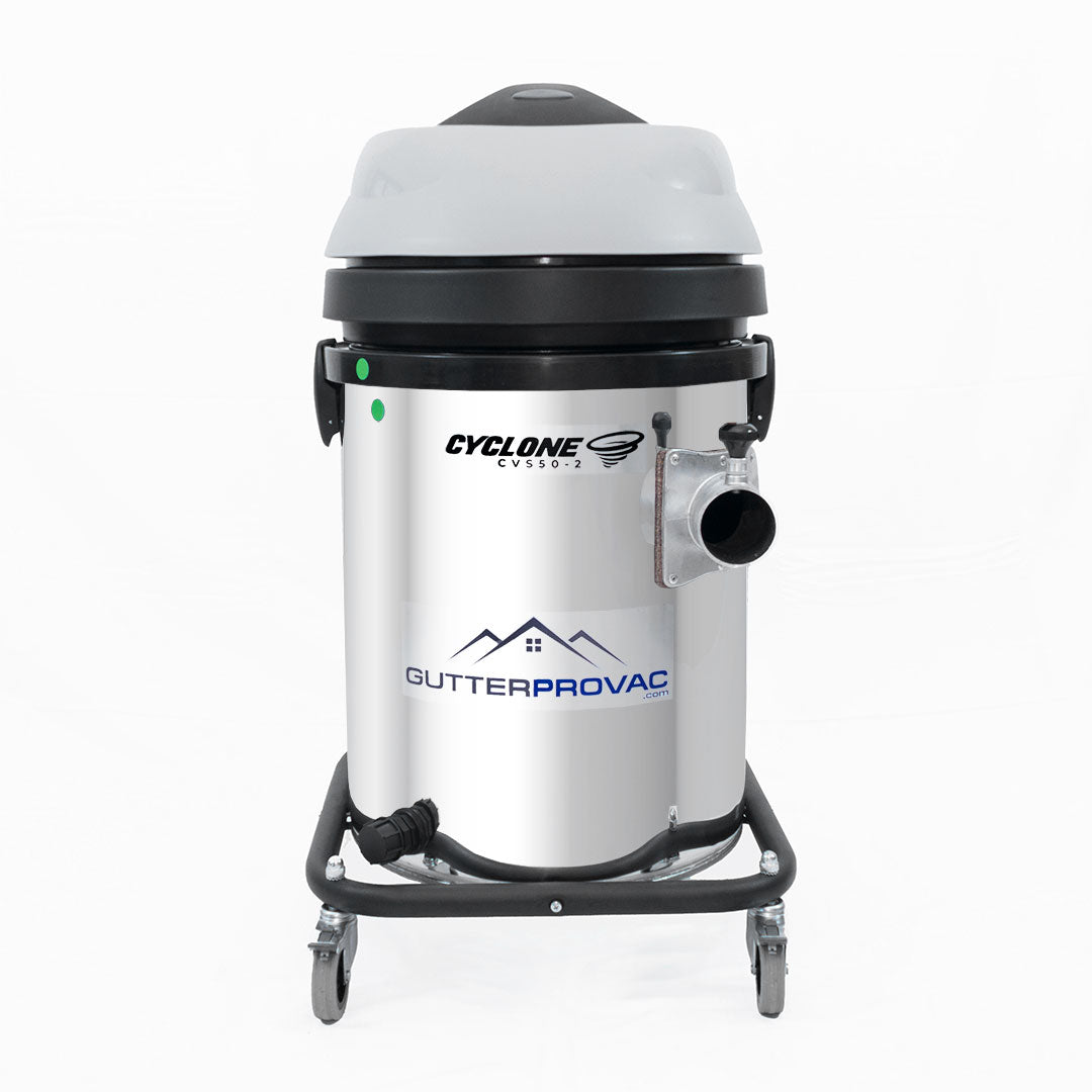 Gallery image 8 for 13 Gallon Cyclone 2200W Residential Stainless Steel Gutter Vacuum (Inc. 20ft Aluminum Pole Kit &amp; Bag)