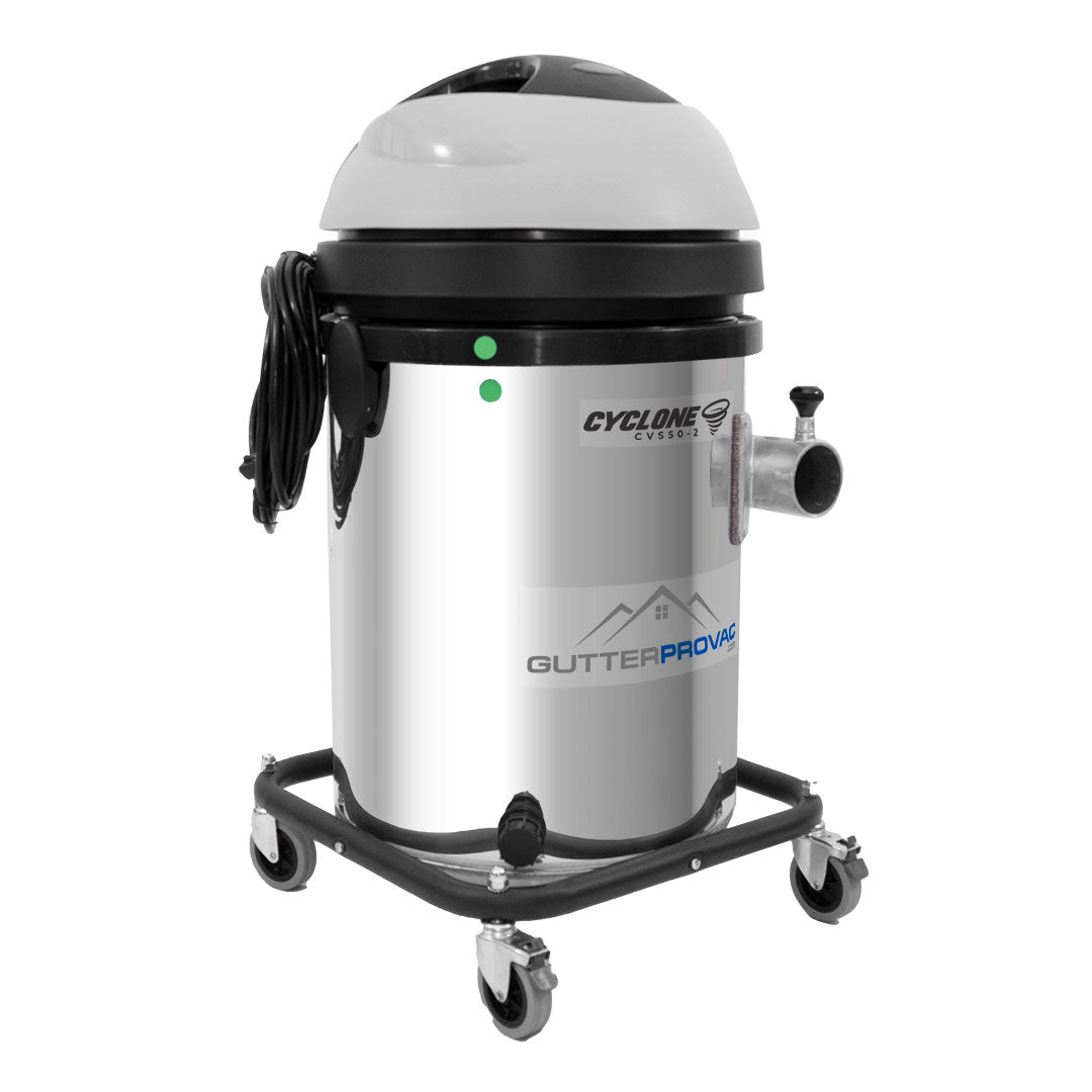 Gallery image 9 for 13 Gallon Cyclone 2200W Residential Stainless Steel Gutter Vacuum (Inc. 20ft Aluminum Pole Kit &amp; Bag)