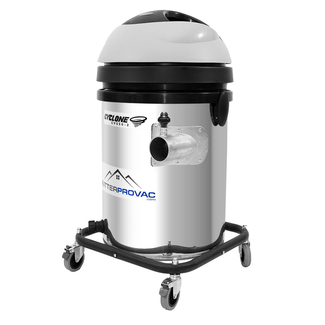 Gallery image 3 for 13 Gallon Cyclone 2200W Residential Stainless Steel Gutter Vacuum (Inc. 20ft Aluminum Pole Kit &amp; Bag)