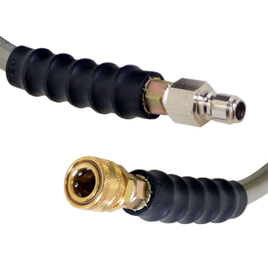 Gallery image 2 for 100 Foot 3000PSI Gray Non-Marking Double Braided Hot Water Pressure Washer Hose