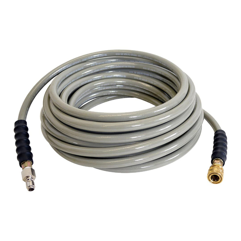 100 Foot 3000PSI Gray Non-Marking Double Braided Hot Water Pressure Washer Hose