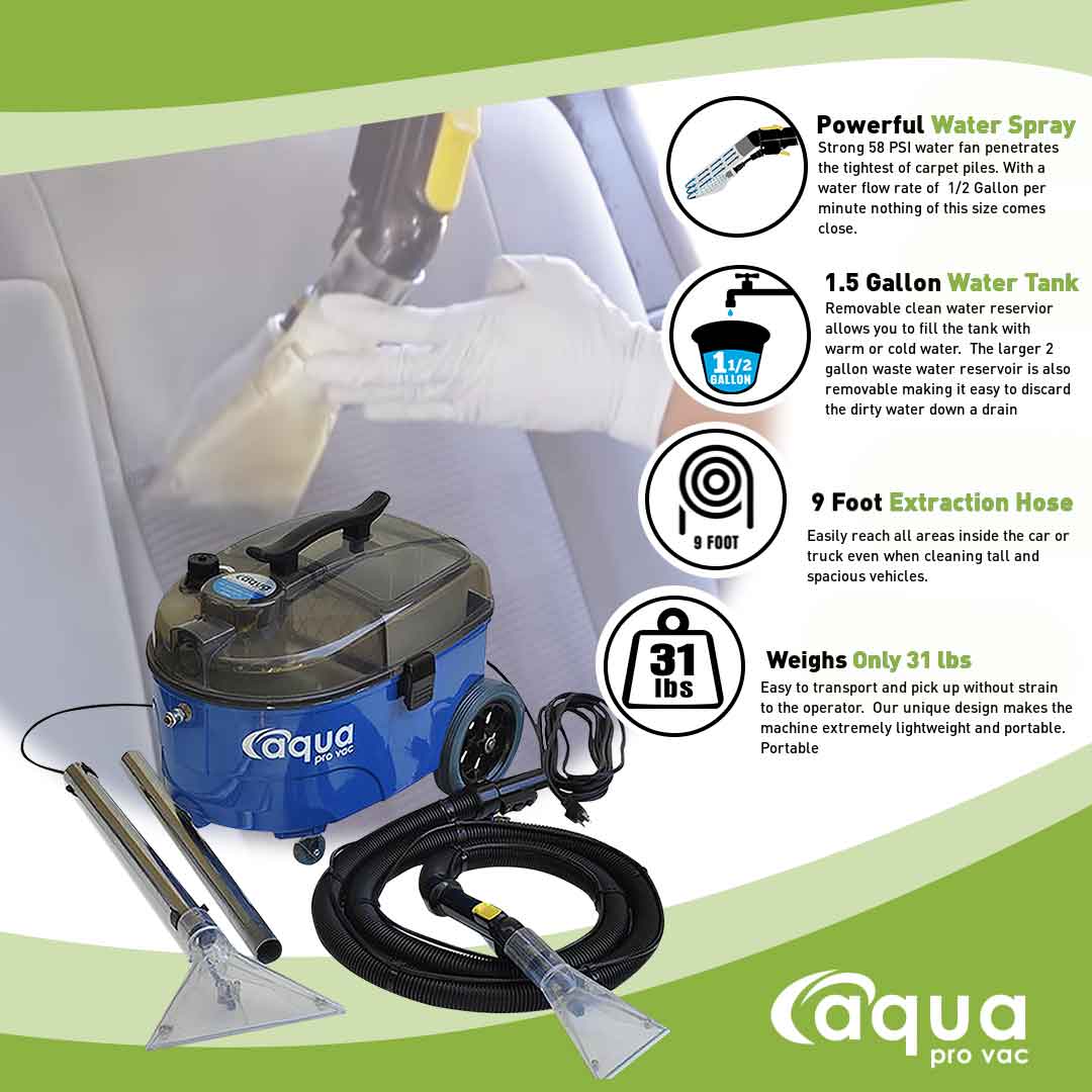 Portable Carpet Cleaner Extractor Cleaning Vacuum Machine -  Powerful/Lightweight/Perfect for Mobile Auto Detailing | Car  Detail/Upholstery/Home/Clean