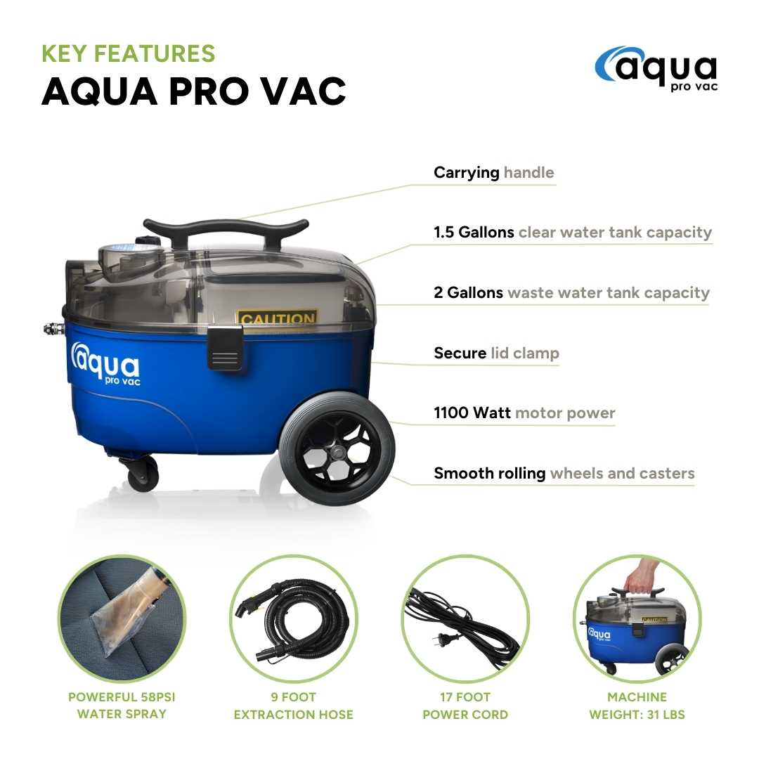  Aqua Pro Vac Aspiradora de alfombras y tapicería : Industrial y  Científico