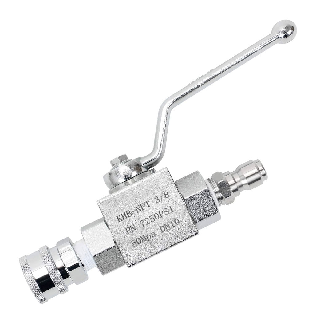 Gallery image 2 for Quick Connect Shut Off Ball Valve for Pressure Washers, 3/8 Inch