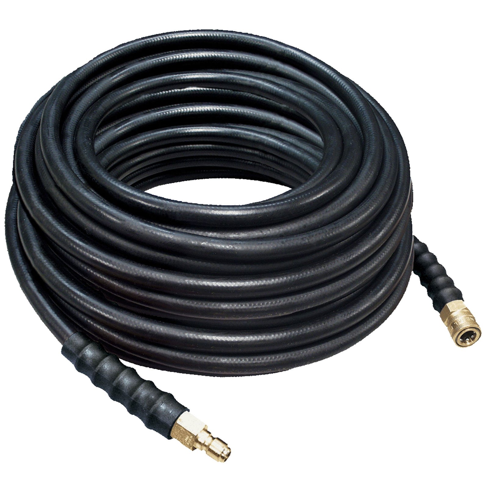 Gallery image 1 for 50 Feet Pressure Washer Hose, Heavy Duty, 4000 PSI, 3/8 inch male to quick connector, double braided