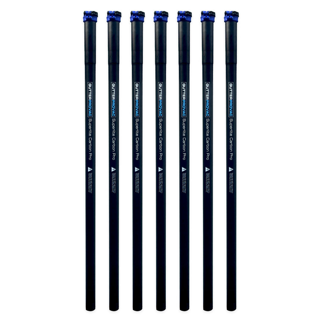 20 Gallon Classic Cyclone Gutter Vacuum with 28 Foot Carbon Clamping Poles, 15 Foot Hose and Bag Kit