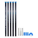 20ft carbon fiber clamping gutter pole kit, five poles with one Kevlar® insulated bottom pole, aluminum nozzles and blue silicone couplers
