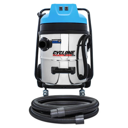 Cyclone Classic Pro 16 Gallon 2200W Dual Motor 120V Stainless Steel Residential Gutter Vacuum