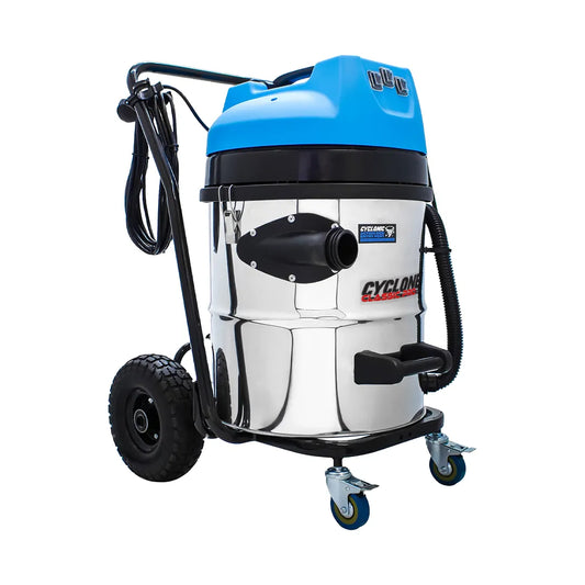16 Gallon Cyclone Classic Pro Commercial 3600W Gutter Vacuum System with 20ft Carbon Clamping Pole Kit and Pole Carry Bag