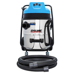 Cyclone Classic Pro 16 Gallon 3600W Triple Motor 240V Stainless Steel Commercial Gutter Vacuum