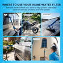 ClearView Inline Color Changing DI Resin Filter uses: washing RVs, motorcycles, solar panels, cars, and windows.