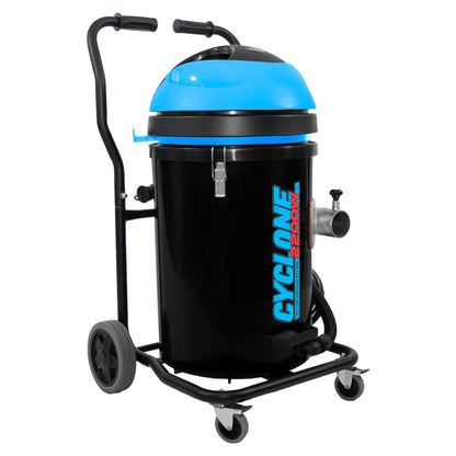 20 Gallon Cyclone 2200W Polypropylene Domestic Gutter Vacuum with 20 Foot Carbon Fiber Clamping Poles and Bag