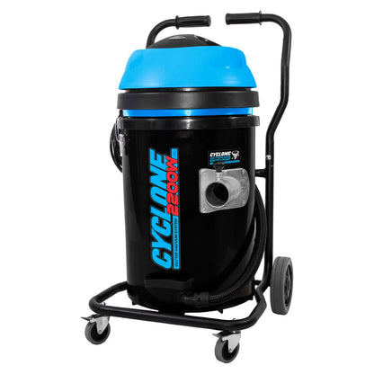 20 Gallon Cyclone 2200W Polypropylene Domestic Gutter Vacuum with 20 Foot Carbon Fiber Clamping Poles and Bag