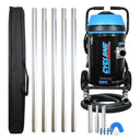 Cyclone II 3600W 20 gallon polypropylene gutter vacuum kit with five aluminum poles, carry bag, hose, nozzles, U-bend and clamps